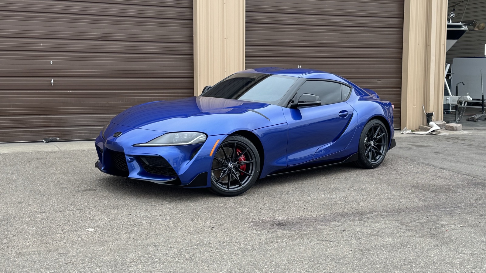 Toyota Supra — vinyl wrap with accent accents